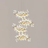 Gingko Leaves Linear Chandelier 197"