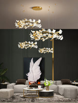 Gingko Leaves Linear Chandelier 197"