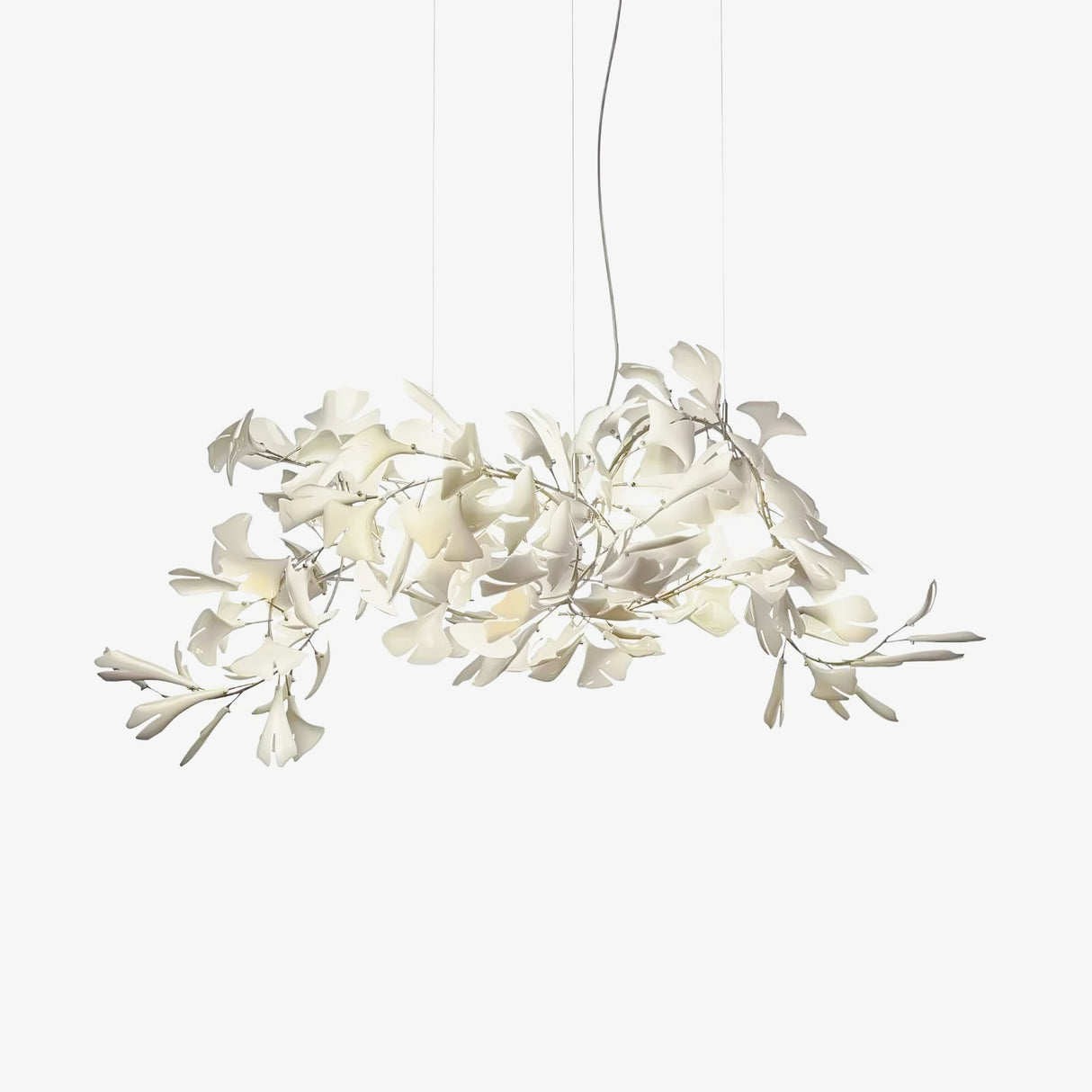 Gingko Chandelier G USE White and Gold