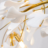 Gingko Chandelier U USE White and Gold