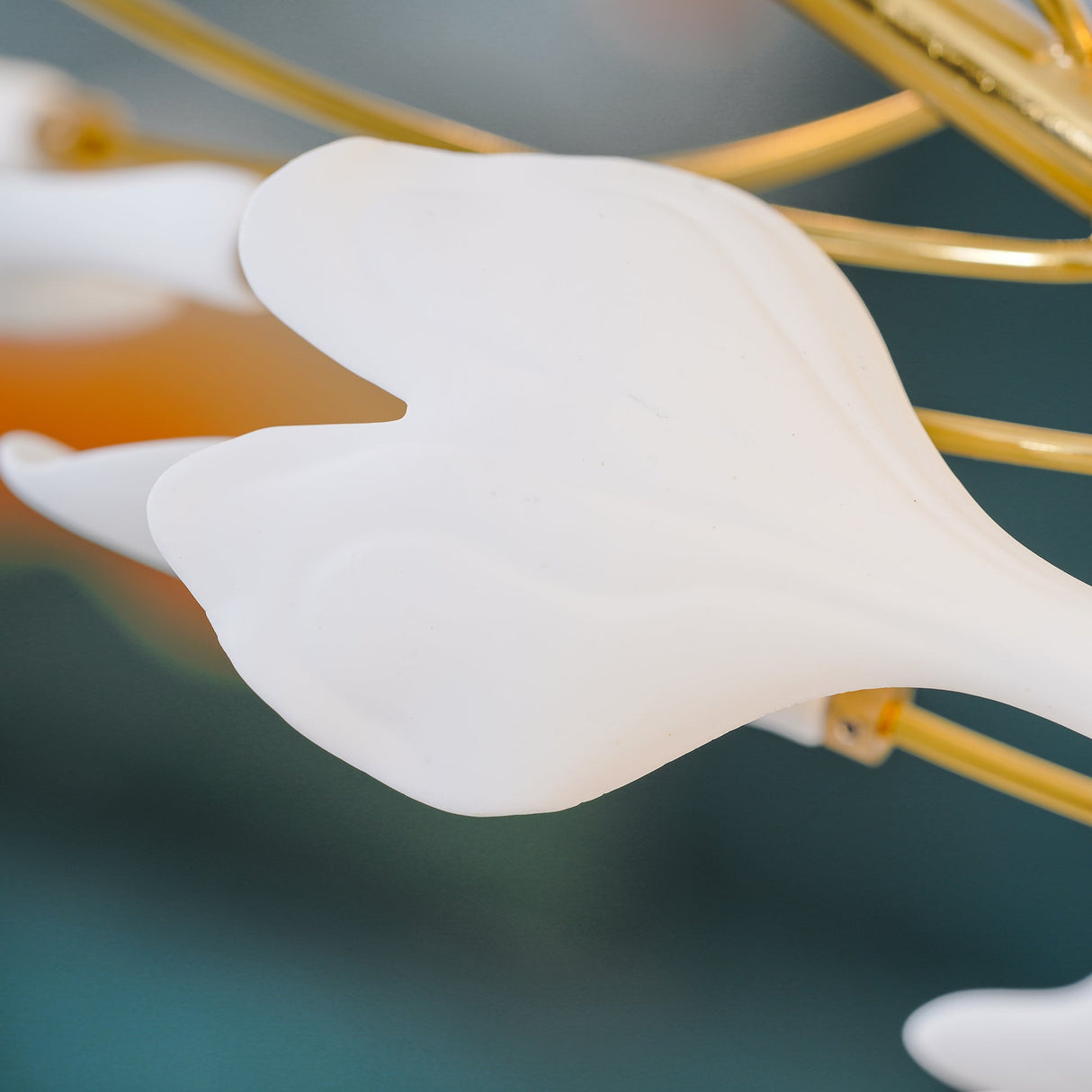 Gingko Chandelier U USE White and Gold