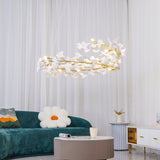 Gingko Chandelier U USE White and Gold