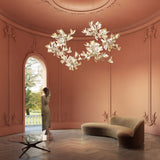 Gingko Leaves Linear Chandelier 197"