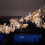 Gingko Leaves Linear Chandelier 197"