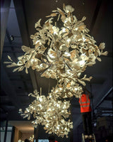 Gingko Leaves Linear Chandelier 197"