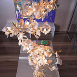 Gingko Leaves Linear Chandelier 197"