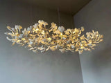 Gingko Leaves Linear Chandelier 197"