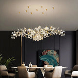 Gingko Leaves Linear Chandelier 197"