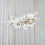 Gingko Chandelier B USE White and Gold