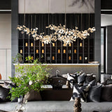 Gingko Chandelier K USE White and Gold