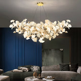 Gingko Chandelier B USE White and Gold