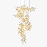 Gingko Chandelier F USE White and Gold