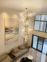 Gingko Chandelier F USE White and Gold