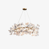 Gingko Chandelier U USE White and Gold