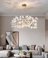 Gingko Chandelier U USE White and Gold