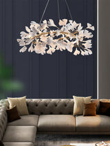 Gingko Chandelier U USE White and Gold