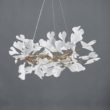 Gingko Chandelier U USE White and Gold