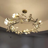 Gingko Chandelier U USE White and Gold