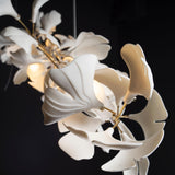 Gingko Chandelier U USE White and Gold