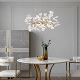 Gingko Chandelier U USE White and Gold