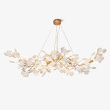 Gingko Chandelier K USE White and Gold