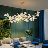 Gingko Chandelier K USE White and Gold