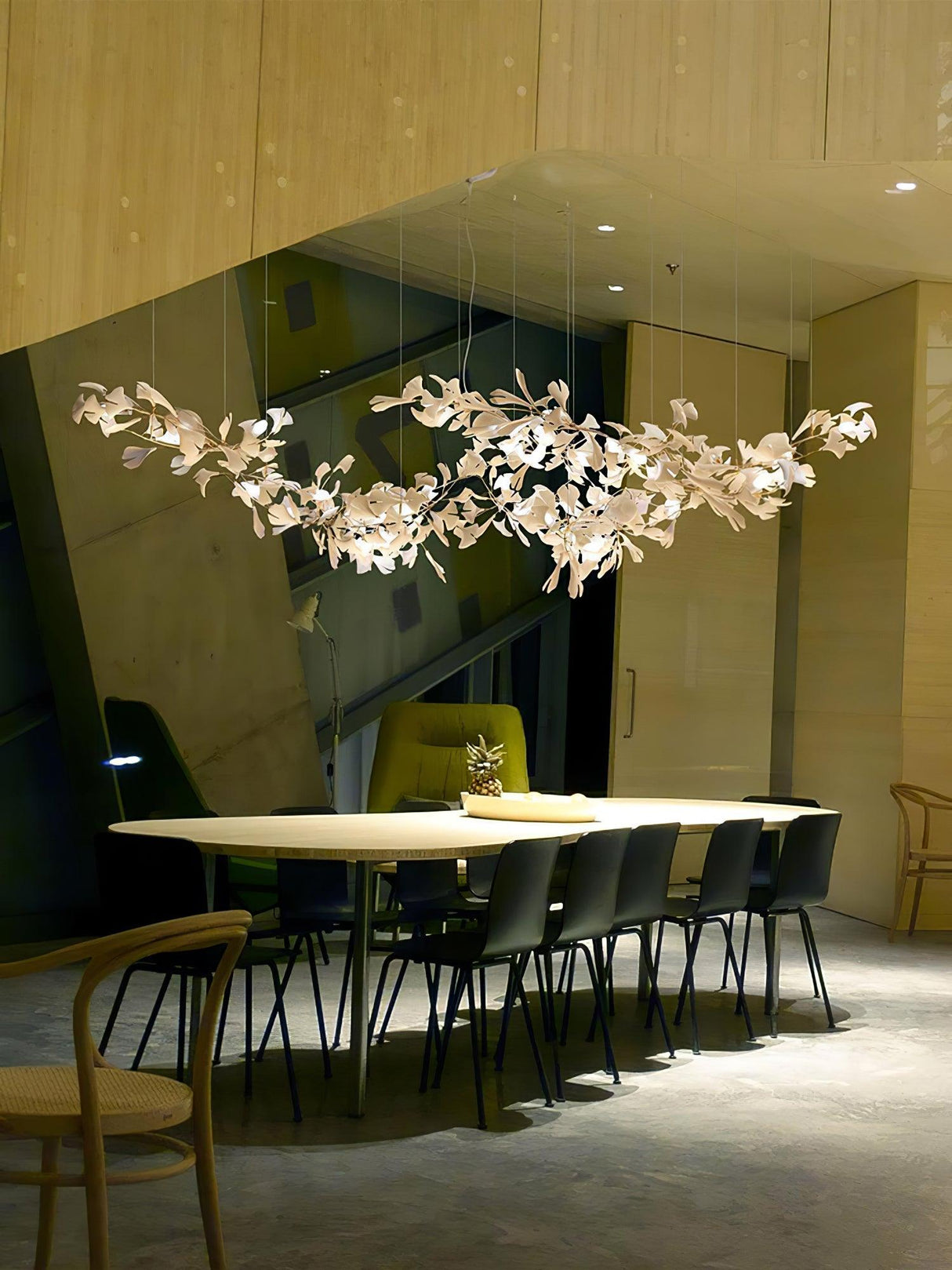 Gingko Chandelier K USE White and Gold