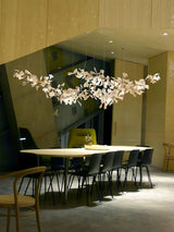 Gingko Leaves Linear Chandelier 197"