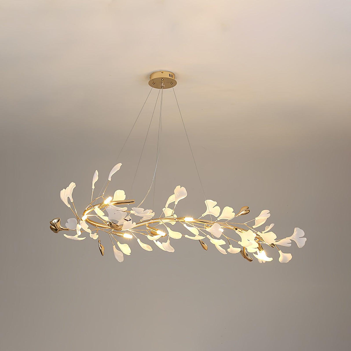 Gingko Linear Chandelier For Cord