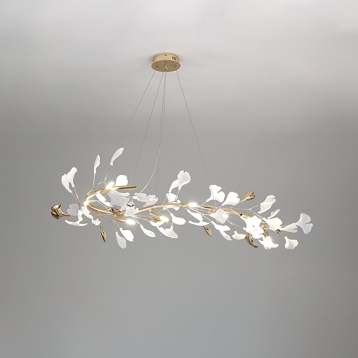 Gingko Linear Chandelier For Cord