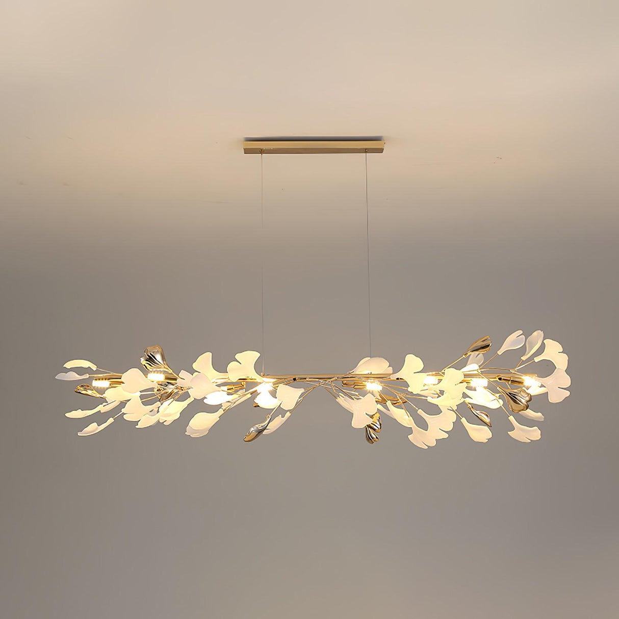 Gingko Linear Chandelier For Cord