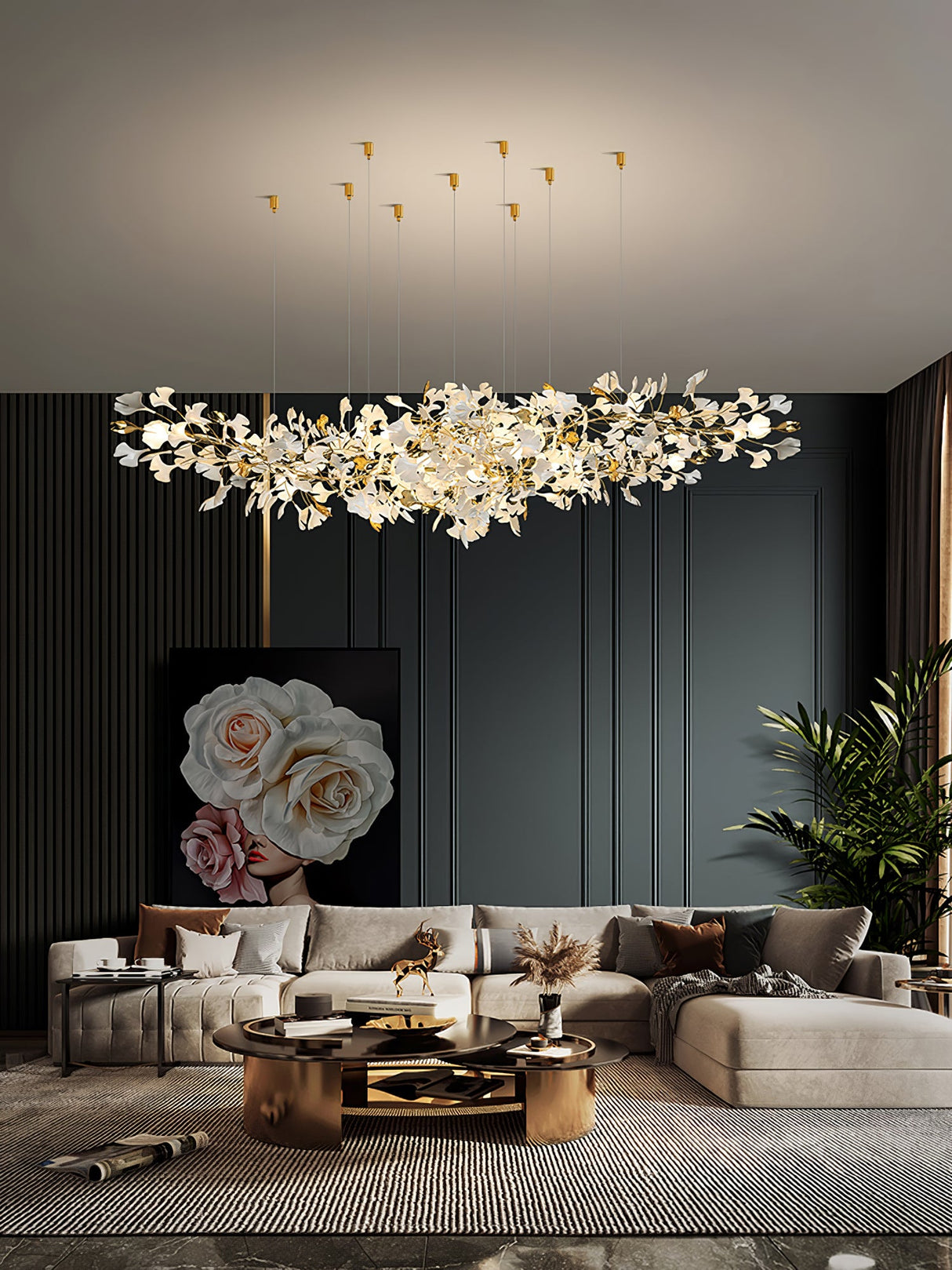 Gingko Ovl Chandelier