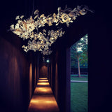 Gingko Leaves Linear Chandelier 197"