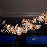 Gingko Leaves Linear Chandelier 197"