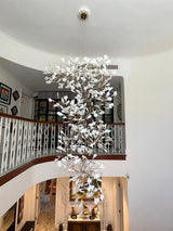 Gingko Chandelier F USE White and Gold