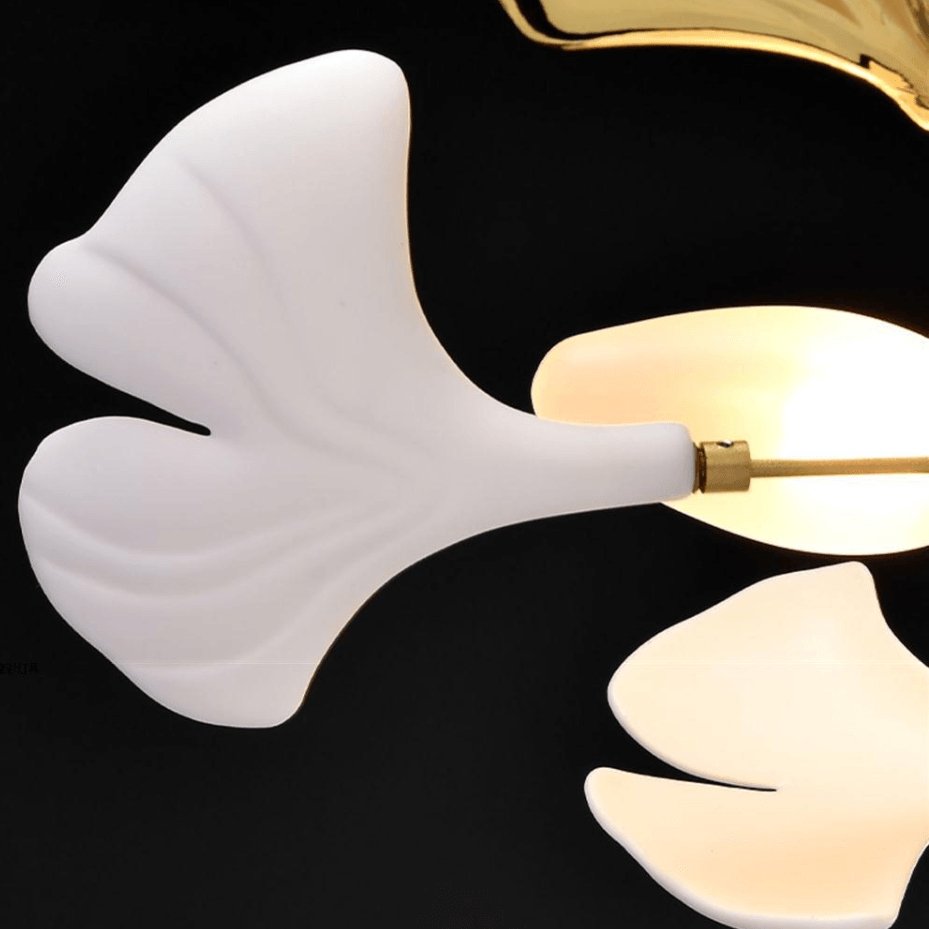 Gingko Combination Chandelier 59.1″L USE White and Gold