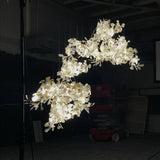 Gingko Combination Chandelier 59.1″L USE White and Gold