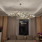 Gingko Chandelier B USE White and Gold