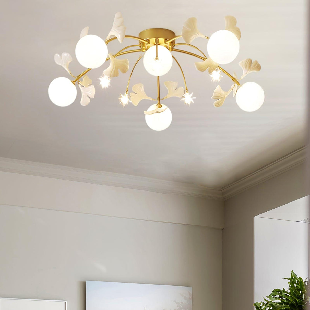 Gingko Glass Ceiling Lamp