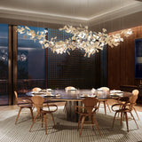 Gold White Leaves Combination Gingko Chandeliers