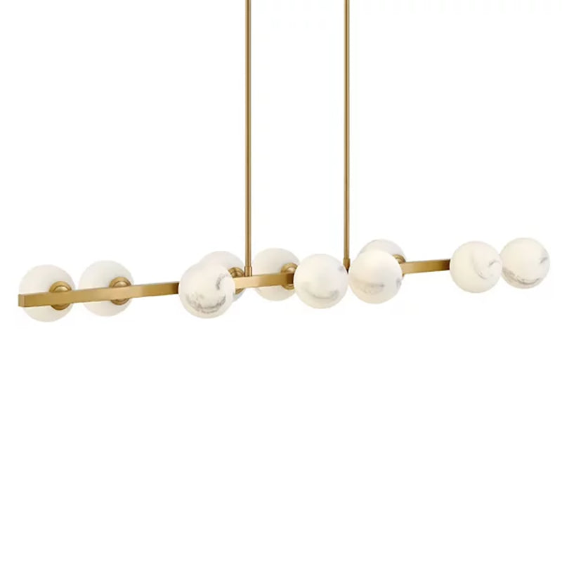 Art Glass Ball Selene Linear Chandelier