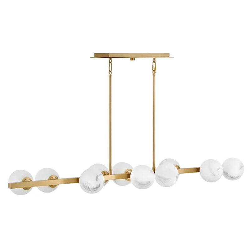 Art Glass Ball Selene Linear Chandelier