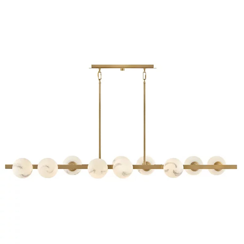 Art Glass Ball Selene Linear Chandelier