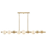 Art Glass Ball Selene Linear Chandelier