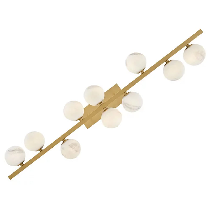 Art Glass Ball Selene Linear Chandelier