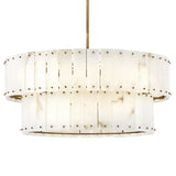 Simone Alabaster Drum 2-Tier Chandelier