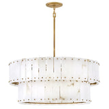 Simone Alabaster Drum 2-Tier Chandelier