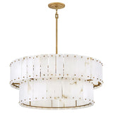 Simone Alabaster Drum 2-Tier Chandelier