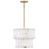 Simone Alabaster Round 2-Tier Chandelier