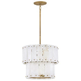 Simone Alabaster Round 2-Tier Chandelier